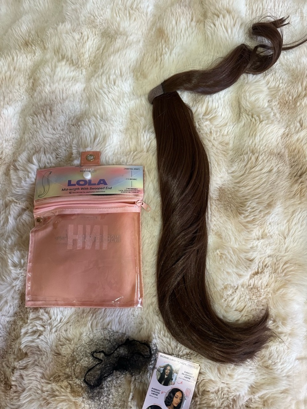 LOLA Mid-Length Swirled-End Hair Extension - chocolate